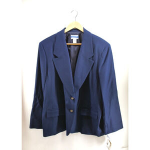 NEW Vintage Pendleton Blue‎ Virgin Wool Blazer Coat Jacket 22W - Made in USA